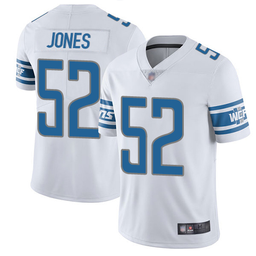 Detroit Lions Limited White Men Christian Jones Road Jersey NFL Football #52 Vapor Untouchable